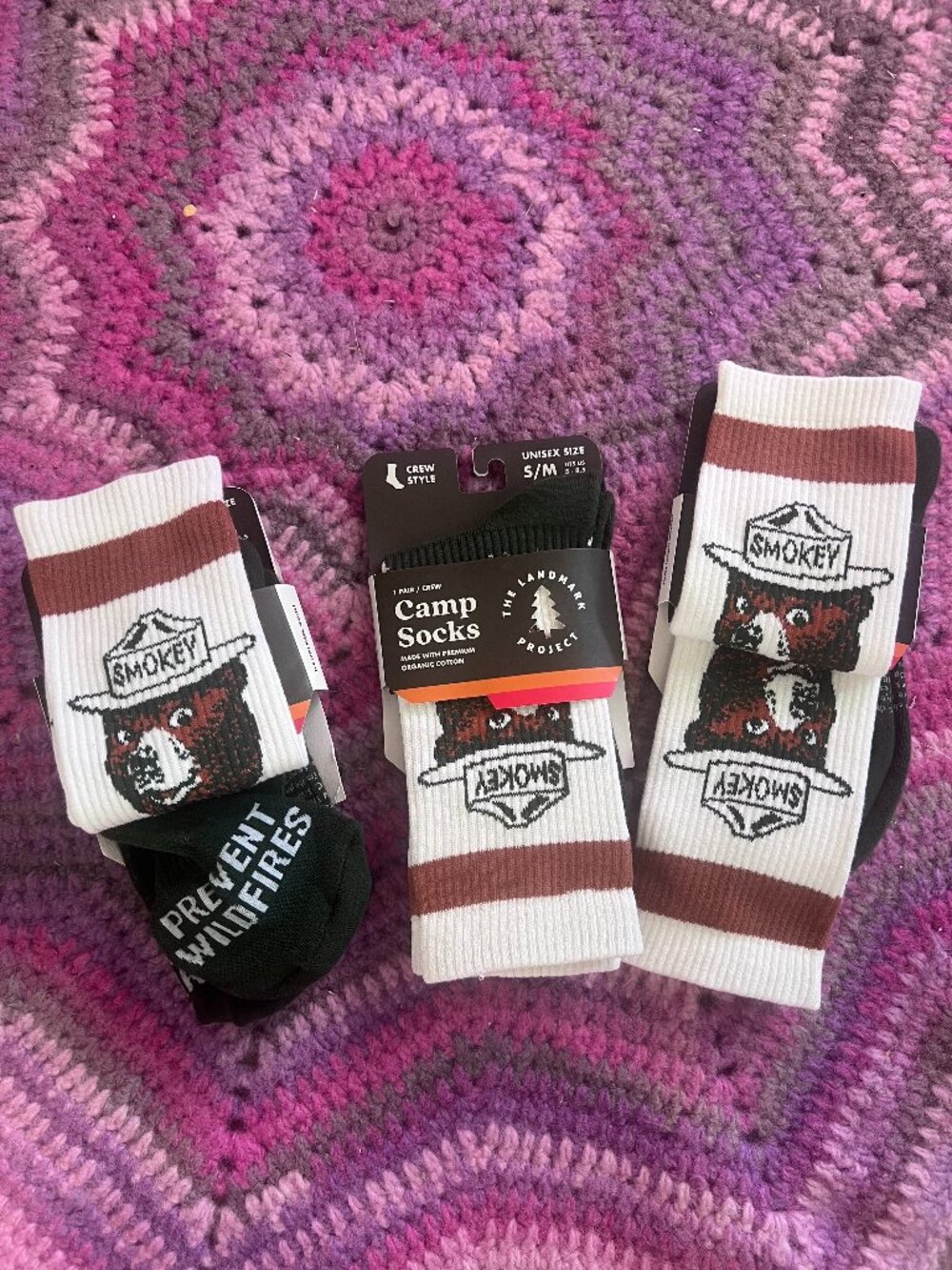 NWT The Landmark Project Smokey Bear Socks S/M